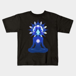 Aura Blue Meditation 04 Kids T-Shirt